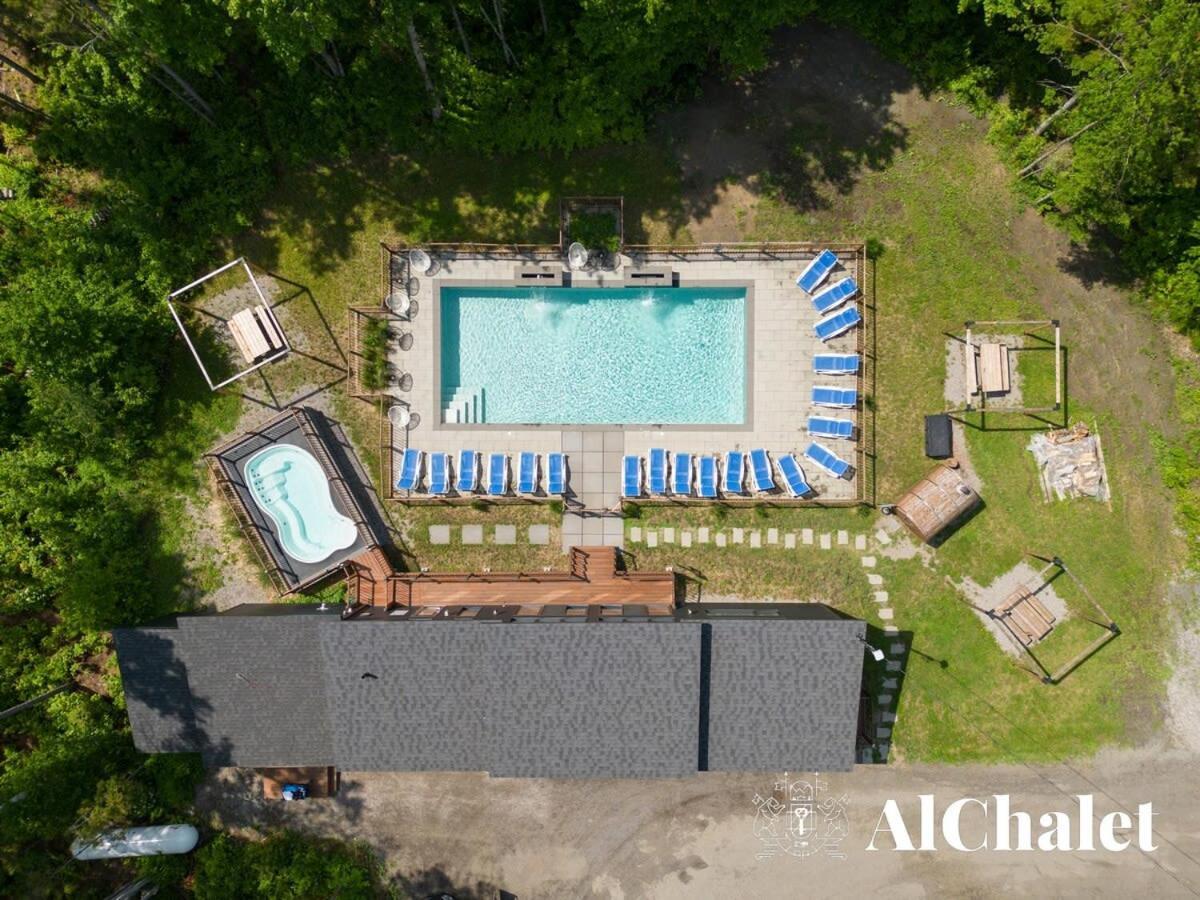 Chalet Bellevue Luxe Avec Spa Et Local A Velo Pont-Rouge Exterior photo